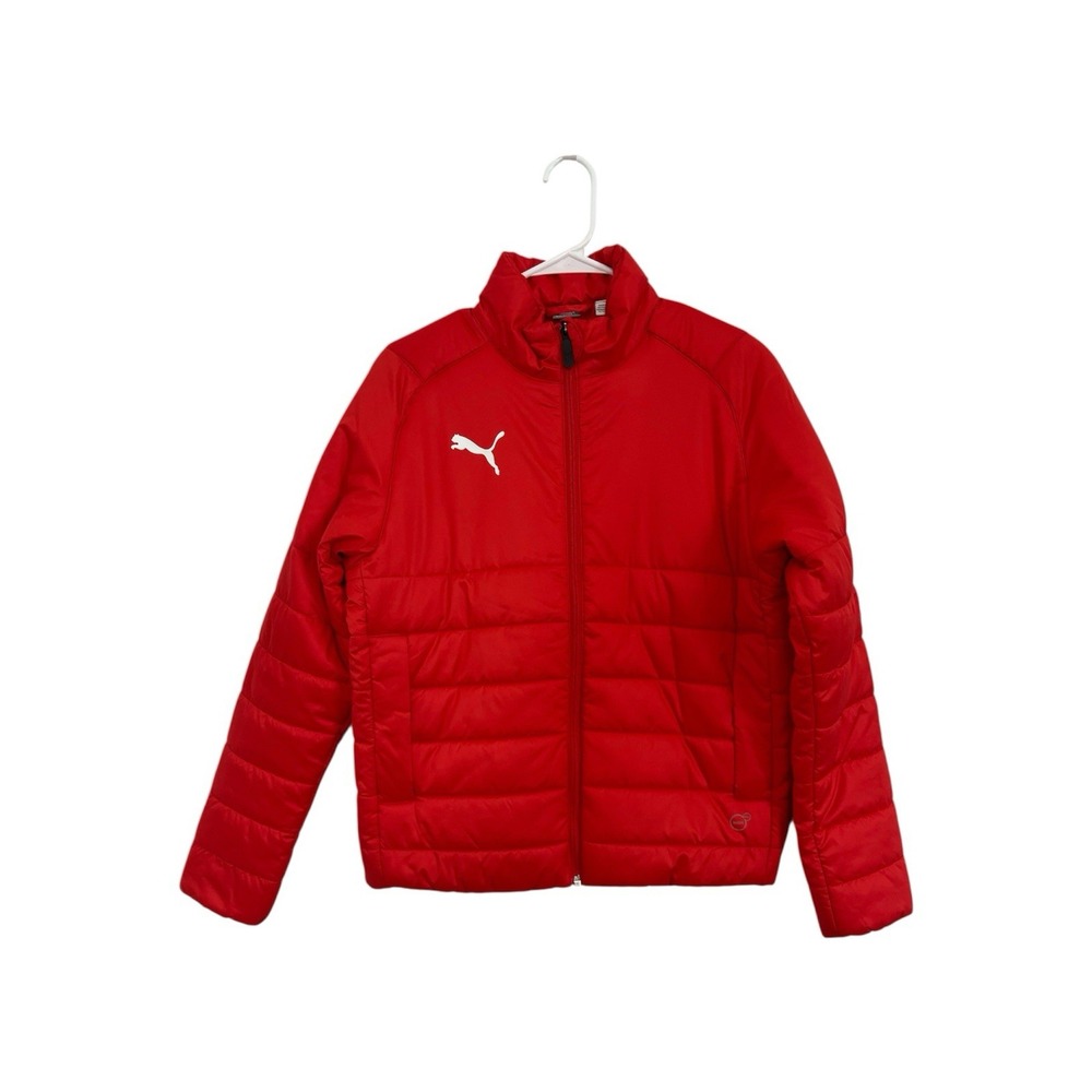 PUMA Liga‎ Padded Full Zip Jacket Youth Boys Red Casual Athletic Outerwear Sz XL